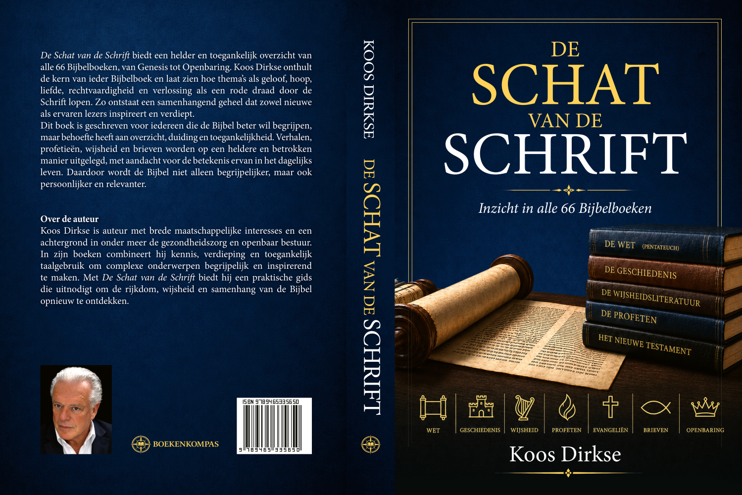 De schat van de Schrift – achterkant, rug en voorkant