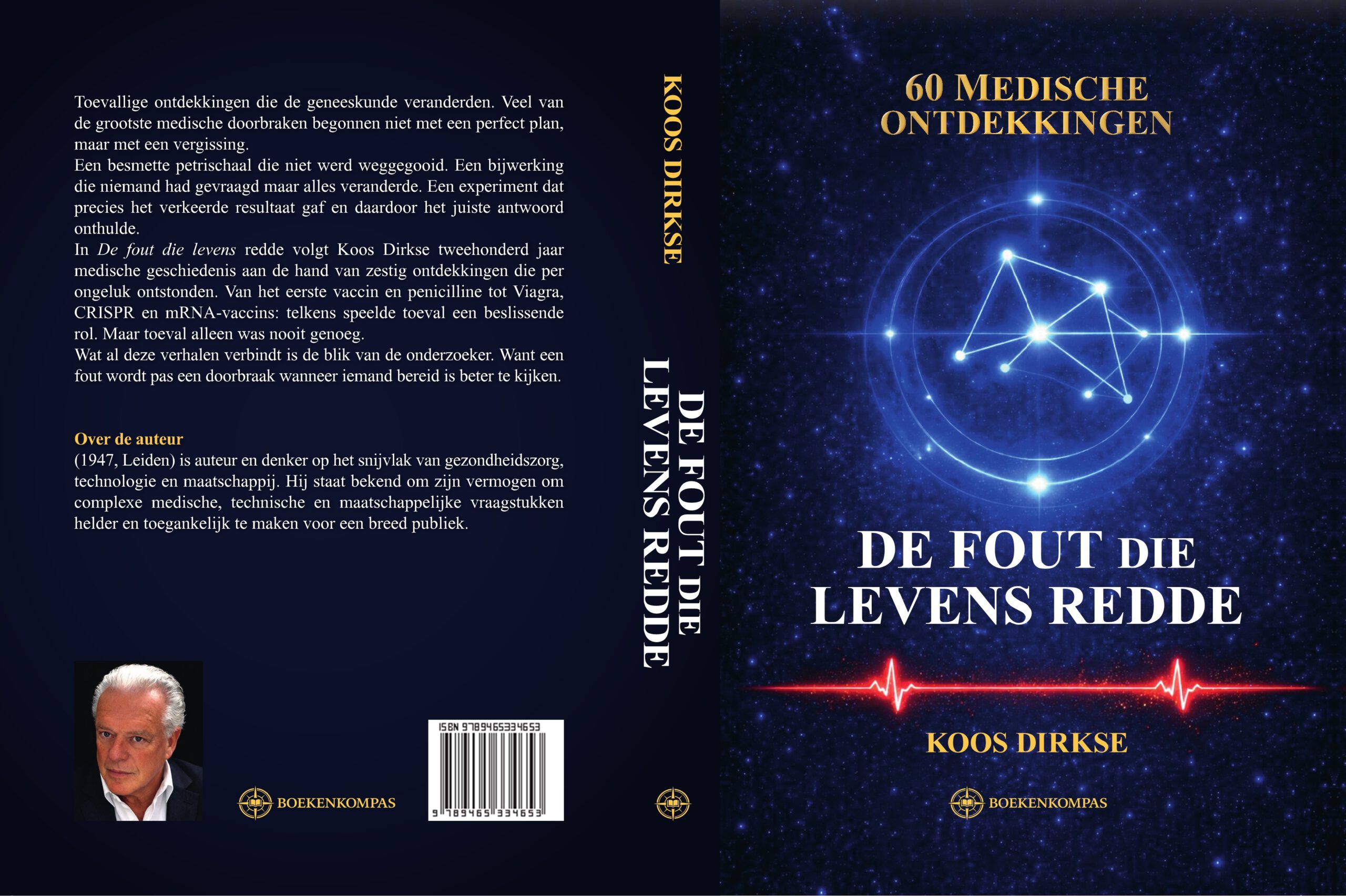 De fout die levens redde – achterkant, rug en voorkant