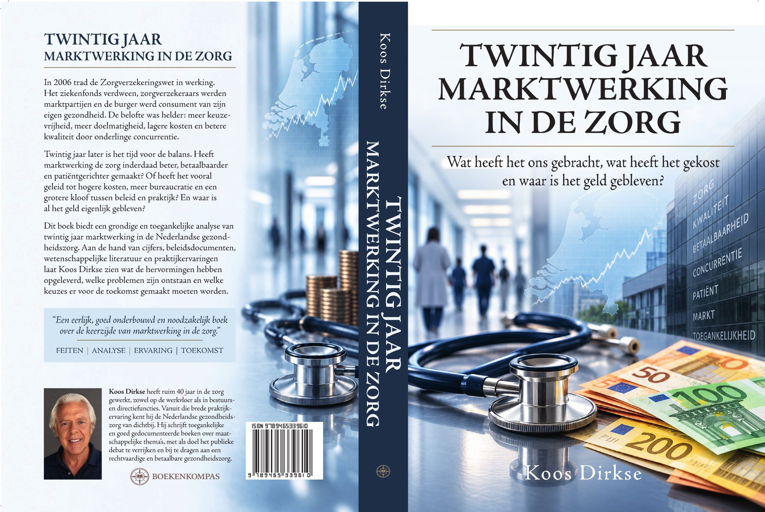 Twintig jaar marktwerking in de zorg – achterkant, rug en voorkant